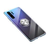 Dqtaoply Coque Transparente Compatible avec Huawei P30 Pro, Silicone TPU avec Anneau Rotatif à 360 et Support Magnétique Étui Antichocs Anti Rayures Case pour Huawei P30 Pro (Clair)