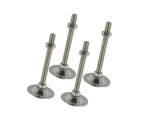DQZRTUECA 4 pièces coupelle de Pied réglable M12x(60-150) mm 66mm diamètre de Base. Fer galvanisé de 10 mm de Hauteur(M12x60mm)