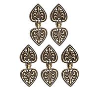 DQZRTUECA 5 paires de boutons chinois en forme de fleur, en dentelle, à dos plat, en métal, multicolores