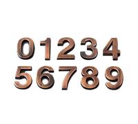 DQZRTUECA Autocollant numéro de maison ABS multicolore, plusieurs tailles(Bronze2,120X80 MM-NUMBER 6)