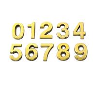 DQZRTUECA Autocollant numéro de maison ABS multicolore, plusieurs tailles(Golden,35X23 MM-NUMBER 6)