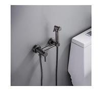 DQZRTUECA Bidet mural en laiton avec douchette eau chaude et froide et tuyau de 59 pouces, multicolore(Grey)