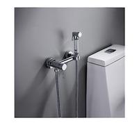 DQZRTUECA Bidet mural en laiton avec douchette eau chaude et froide et tuyau de 59 pouces, multicolore(Chrome)