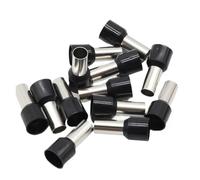 DQZRTUECA Bornes isolées for tube E16-12, 16 mm², connecteur de câble, sertissage en cuivre, multicolore, 100 pièces(Black)