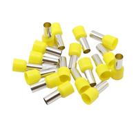 DQZRTUECA Bornes isolées for tube E16-12, 16 mm², connecteur de câble, sertissage en cuivre, multicolore, 100 pièces(Yellow)