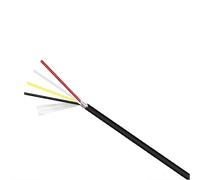 DQZRTUECA Câble audio blindé PVC UL2547 22-28 AWG multiconducteur en cuivre étamé 300 V noir 1 m-10 m(26awg-4cores,1m)