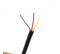 DQZRTUECA Câble isolé en caoutchouc de silicone et cuivre massif, 2 à 6 conducteurs, 0,3 à 6 mm², haute température(4 Cores,13AWG(2.5mm2))