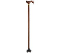 DQZRTUECA Canne de Marche à poignée Plate et courbée en Bois de wengé, capacité de 250 kg, Plusieurs hauteurs de 80 à 93 cm(B,87Cm(Use Height 165-170Cm))