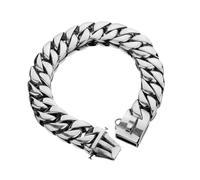 DQZRTUECA Collier de chaîne for gros chien, chaîne cubaine for chien avec verrou de sécurité, largeur 32 mm, robuste, résistant à la mastication, for chiens de taille moyenne, Pitbull américain, berge