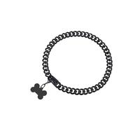 DQZRTUECA Collier de Marche Robuste for Chien, chaîne en Acier Inoxydable de 10mm de Large, Collier d'entraînement à mâcher Robuste for Chiens de Petite, Moyenne et Grande Taille(Black,12 inches)