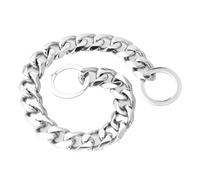 DQZRTUECA Colliers for chiens for chiens de taille moyenne, collier for chien à chaîne à maillons cubains de 15 mm d'épaisseur, collier for chien à chaîne en or plaqué multicolore robuste et résistant