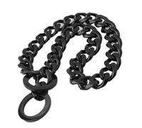 DQZRTUECA Colliers for chiens for chiens de taille moyenne, collier for chien à chaîne à maillons cubains de 15 mm d'épaisseur, collier for chien à chaîne en or plaqué multicolore robuste et résistant