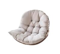 DQZRTUECA Coussin pour Fauteuil à Bascule Egg, Coussin de Dossier siège Solide Rond Multicolore, for Panier Suspendu, balançoire, hamac inclinable(Light Gray,Removable)