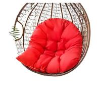 DQZRTUECA Coussin pour Fauteuil à Bascule Egg, Coussin de Dossier siège Solide Rond Multicolore, for Panier Suspendu, balançoire, hamac inclinable(Bright Red,No Zipper)