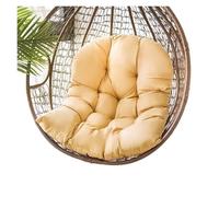 DQZRTUECA Coussin pour Fauteuil à Bascule Egg, Coussin de Dossier siège Solide Rond Multicolore, for Panier Suspendu, balançoire, hamac inclinable(Camel,Removable)