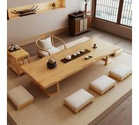 DQZRTUECA Ensemble d'autel et de sanctuaire Bouddhiste, Table de Sol en Tatami Japonais Bois Massif avec Bord Vivant, Plusieurs Tailles(140 * 60 * 35cm/55.1 * 24 * 14in)