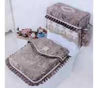 DQZRTUECA Ensemble de housses de toilettes, couvercle de réservoir avec 2 poches, housses de siège multicolores(3pcs/Set Storage Brown)