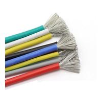 DQZRTUECA Fil de gaine en silicone multicolore 12-30 AWG, 2 mètres, 600 V, -60 à 200 °C, cuivre étamé UL3135(Grey,22AWG)