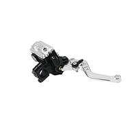 DQZRTUECA Levier de maître-cylindre de frein et d'embrayage hydraulique for moto, 7/8", multicolore, for modèles 50 à 300 cm³(Silver Right)