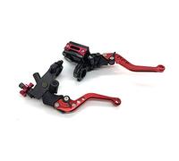 DQZRTUECA Levier de pompe de frein et d'embrayage hydraulique universel for moto, 22 mm, en alliage d'aluminium, multicolore(Red)