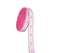DQZRTUECA Lot de 4 rubans en dentelle fleurie, 4,6 m, 12 mm, for vêtements, tissus, accessoires, loisirs créatifs(Style6)