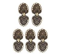 DQZRTUECA Lot de 5 paires de boutons grenouilles à dos plat en alliage de zinc multicolores en forme de fleur
