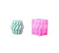 DQZRTUECA Moule à savon cylindrique en silicone avec boule à vis, bande rotative et motif en spirale(Small as Picture)
