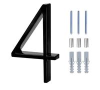 DQZRTUECA Numéros de maison flottants en alliage de zinc de 5 pouces avec kit de clous for boîte aux lettres de porte(4)