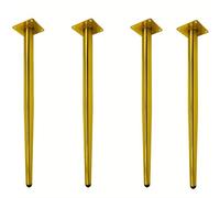 DQZRTUECA Pieds de Meubles en métal 4pcs 72cm Fer Conique Multicolore(Golden 4pcs)