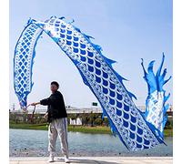 DQZRTUECA Poi de Dragon Rotatif, Ruban de Fitness en Plein air, Danse avec Sac de 6 à 10 m(10 m/33ft Long)