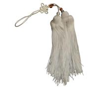 DQZRTUECA Pompon d'épée chinoise en soie avec perles blanches et transparentes for épée de Tai Chi multicolore(White)