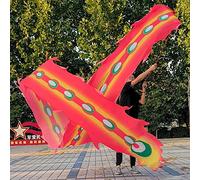 DQZRTUECA Ruban de Danse Chinois en Soie for Dragon, avec Boule, for l'extérieur, Plusieurs Longueurs (6 à 10 m)(Style1,10 m/33ft Long)