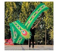DQZRTUECA Ruban de Danse Chinois en Soie for Dragon, avec Boule, for l'extérieur, Plusieurs Longueurs (6 à 10 m)(Style5,6 m/19.6ft Long)