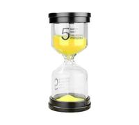 DQZRTUECA Sablier en Verre ambré ABS, 1, 3, 5, 10, 15, 20, 30, 45, 60 Minutes, Plusieurs Tailles(5 Minues)