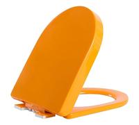 DQZRTUECA Siège de toilette en U à fermeture douce et système de fixation supérieur, multicolore, 46 x 36 cm(Orange)