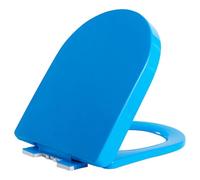 DQZRTUECA Siège de toilette en U à fermeture douce et système de fixation supérieur, multicolore, 46 x 36 cm(Blue)