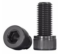 DQZRTUECA Vis à tête cylindrique à six pans creux en acier allié haute résistance noir, filetage M3, M4, M5, M6, M8(16mm,M6 (10Pcs))