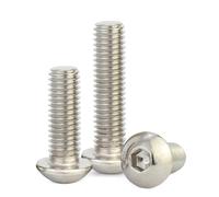 DQZRTUECA Vis à tête cylindrique à six pans creux en acier au carbone nickelé de grade 10.9 M1,6-M12 3-100 mm(5mm,M2.5-50pcs)