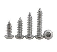 DQZRTUECA Vis autotaraudeuses à tête bombée à Six pans Creux en Acier Inoxydable M2-M6, Plusieurs Tailles(M6 x35 mm (5 Pcs))