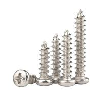 DQZRTUECA Vis autotaraudeuses à tête Ronde Phillips en Acier au Carbone nickelé M1-M5, Plusieurs Tailles, Paquet de 20(M1.7x3.5 mm (20 Pcs))