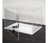 DQZRTUECA Vitrine en Acrylique avec verrou de Base for empiler, Protection Contre la poussière, Plusieurs Tailles(45 x 25 x 25 cm (18 x 10 x 10 in))