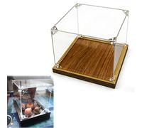 DQZRTUECA vitrines en Plastique Transparent, Base en Bois de vitrine Acrylique Transparent for modèles Figurines, Plusieurs Tailles(25x25x25cm (10x10x10in))