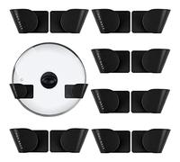 DQZSY Support pour couvercles de casseroles avec 6 paires, organisateur suspendu de couvercles de casseroles, étagère ajustable facile pour ranger les couvercles de casseroles