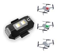 DR-02 Drone Lumière Stroboscopique pour Drone Compatible avec le DJI Mavic AIR 2 Pro Inspire 2 Pro etc,Mini Lampe pour Drone Anti-collision Réglable à 3 Couleurs pour drone,6.5g 110mAh Batterie