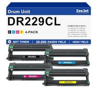 DR-229CL DR229CL Lot de 4 tambours de rechange pour Brother DR229 DR-229 DR229CL pour HL-L3220CDW MFC-L3720CDW HL-L3280CDW HL-L3300CDW MFC-L3780CDW Noir/cyan/magenta/jaune