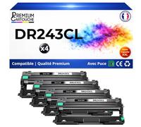 DR-243 DR243 DR243 R-243CL Pack 4 Tambours universels compatibles pour Brother DCP L3510CDW L3550CDW HL L3210CW L3230CDW 18000 Pages