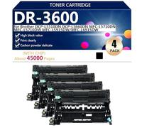 DR-3600 Tambour Haute Capacité Compatible pour Brother DCP-L5510DN DCP-L5660DN MFC-L5710DN MFC-L5710DW MFC-L5915DW MFC-L6915DW Imprimantes, Différentes Spécifications Disponibles,Black-4 Pack