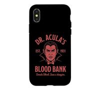 Dr. Acula's Blood Bank - Dracula - Vampire Effrayant Halloween Coque pour iPhone X/XS