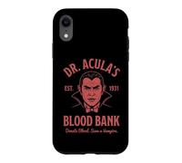 Dr. Acula's Blood Bank - Dracula - Vampire Effrayant Halloween Coque pour iPhone XR
