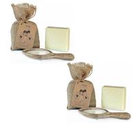 Dr.Ancient Barre de savon au lait d'ânesse biologique naturelle traditionnelle faite à la main - Éclaircissant anti-âge pour la peau, hydratant - Des savons purs et naturels ! (Lot de 2)